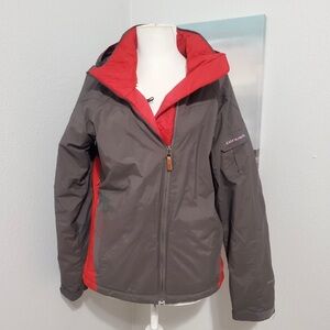 COLUMBIA Women's Gray and Red Jacket Size M
